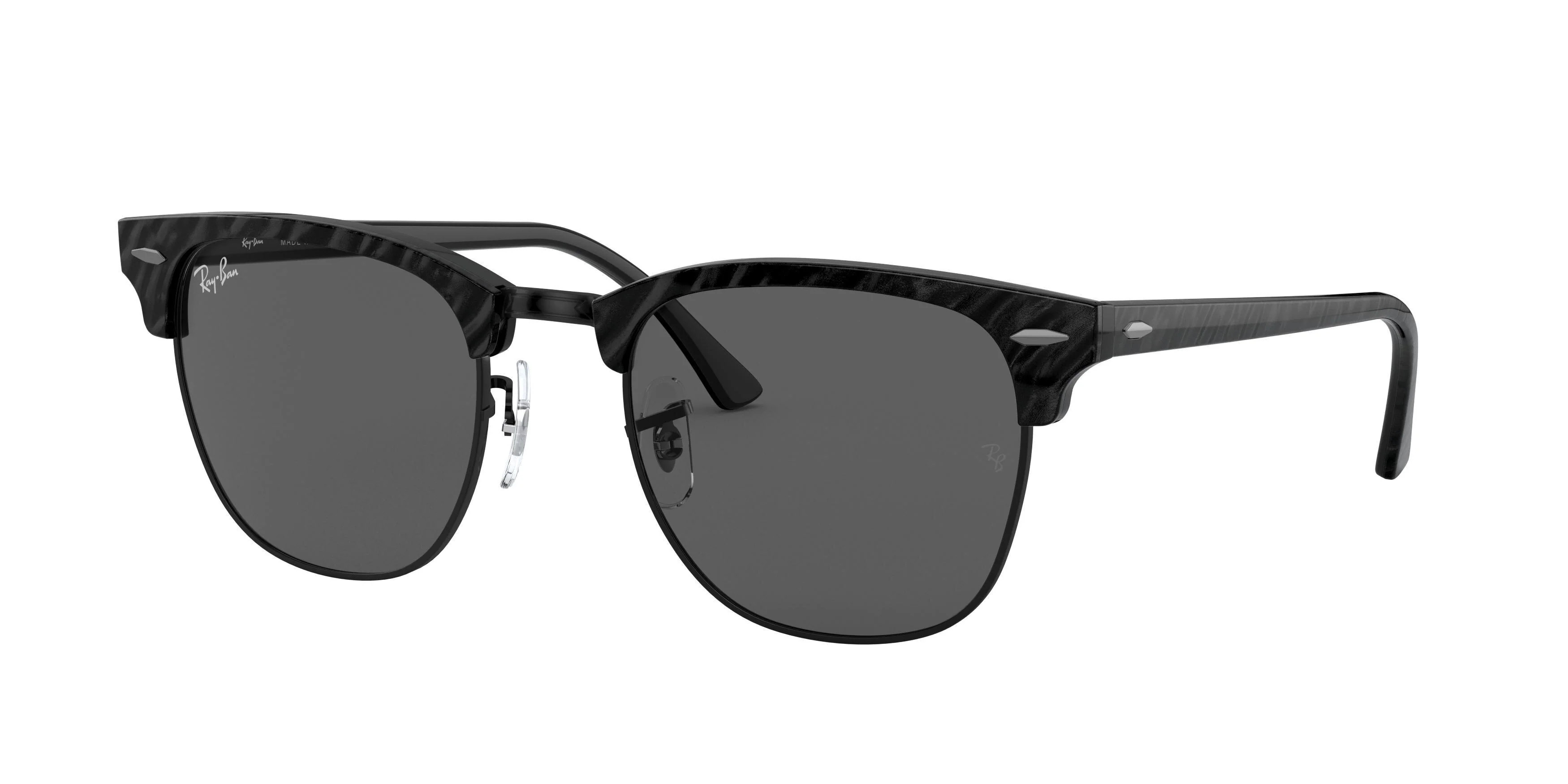Ray-Ban Clubmaster 0RB3016 Sunglasses 1305B1 - Black - Dark Grey Men Square | Designer Optics