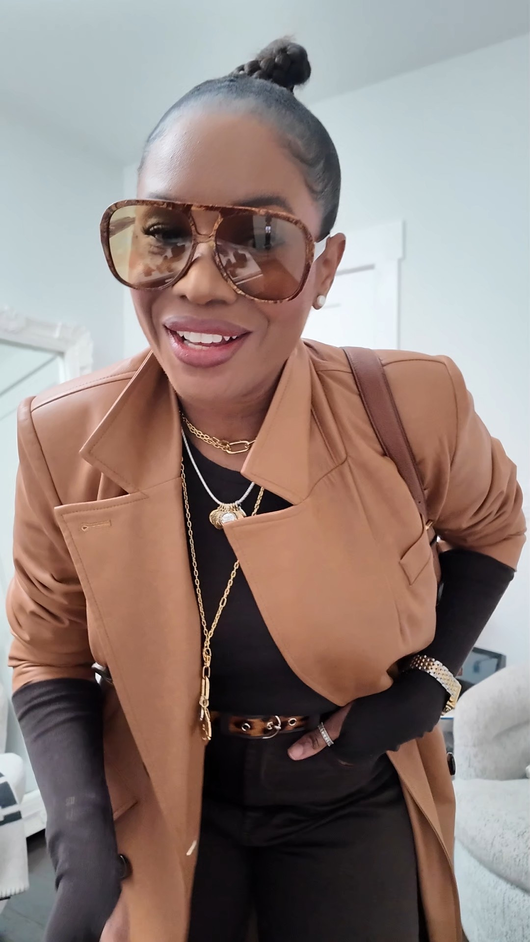 Monochrome Brown outfit for church 

#LTKgrwm #LTKOver40