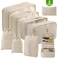 9 Set Packing Cubes for Travel, Durable Luggage Organizer Set with Hanging Toiletry Bag & Shoe Ba... | Walmart (US)
