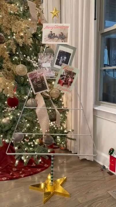 How I'm storing the Christmas cards this year! Love this little ornament tree from Mackenize Childs! 

 #LTKHoliday