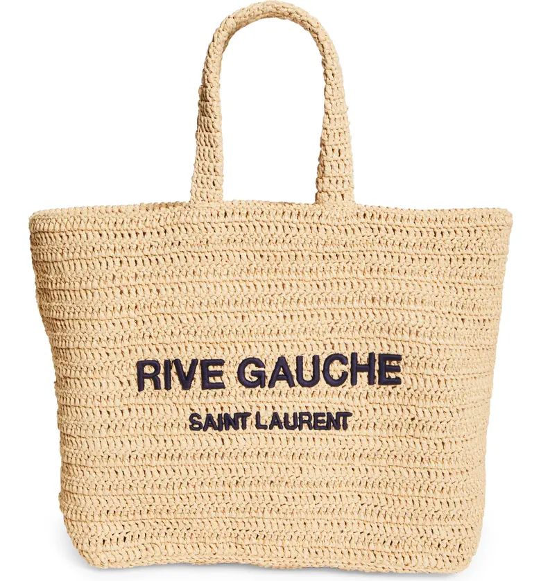 Saint Laurent Rive Gauche Logo Crochet Tote | Nordstrom | Nordstrom