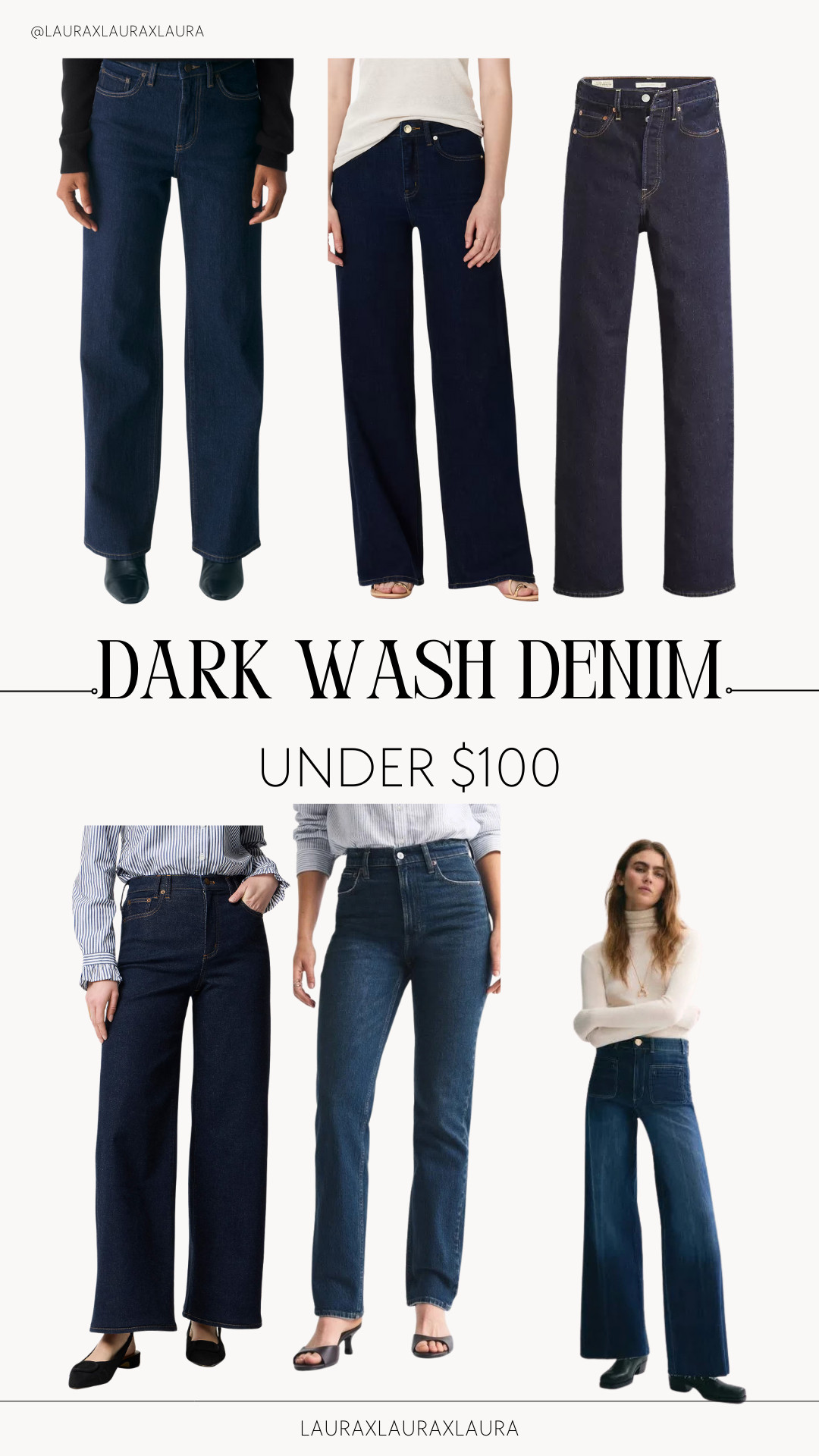 Under $100 and so good 🤍 This dark wash denim is one of those rare finds that looks polished, fits beautifully, and still feels easy enough for everyday wear. A true wardrobe staple you can style now and keep reaching for all year long.

#LTKstyle #DarkWashDenim #Under100 #AffordableStyle #EverydayStyle #WardrobeStaples #LTKfinds
 

 