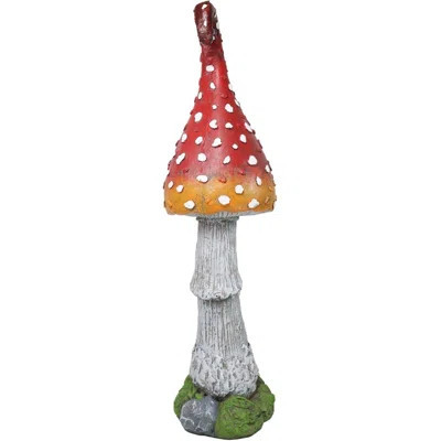Large Fairy Garden Spotted Crooked Toadstool Mushroom Figurine | Wayfair North America