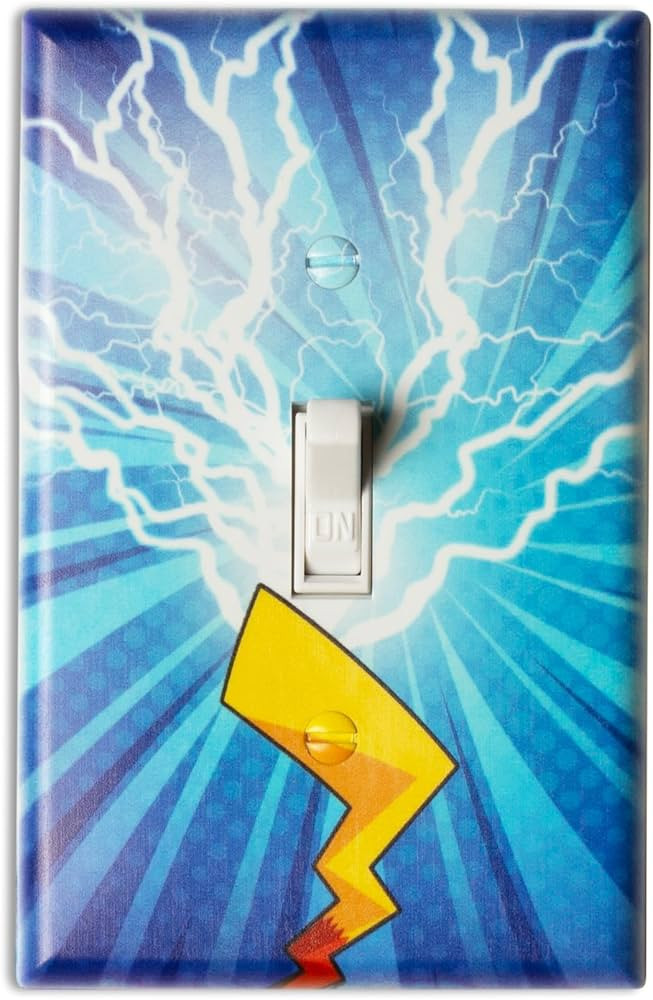 GENERIC Light Switch Cover Animation - Electricity Surge Printed Wall Plate Room Decor - Thunder-... | Amazon (US)