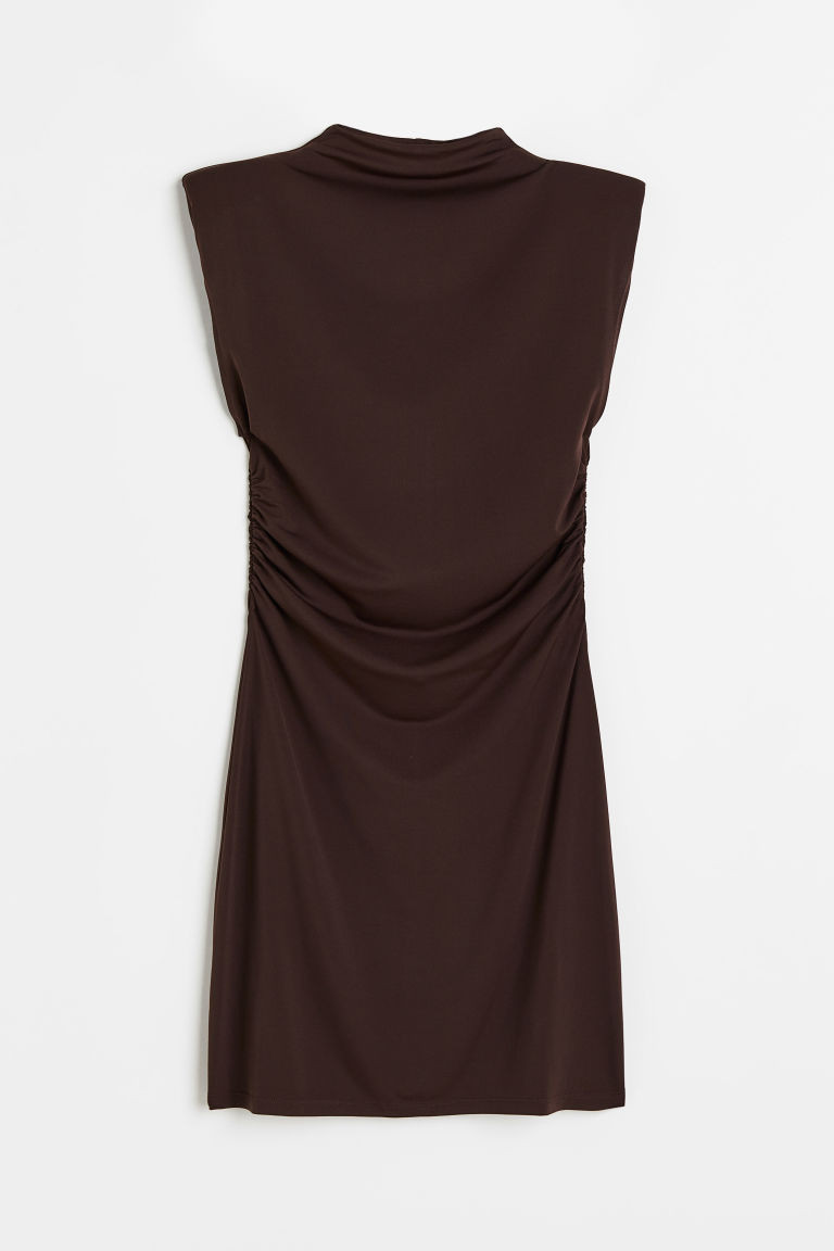 H & M - Draped Jersey Dress - Brown | H&M (US + CA)