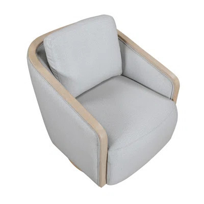 Accent Chair Modern Living Room Furniture, 1Pc Swivel Lounge Chair Luxury Comfort Wood Trim Arm | Wayfair North America