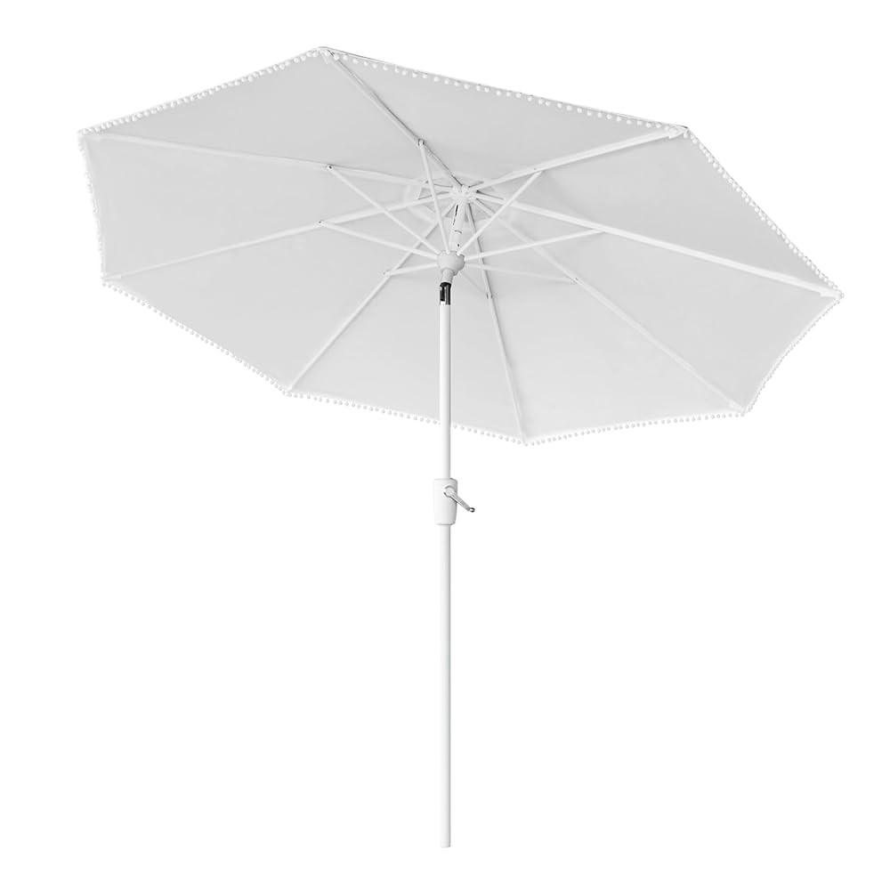 Tempera Striped Patio Umbrellas Outdoor Table Market Umbrellas with Crank & Pust Button Tilt|Auto... | Amazon (US)