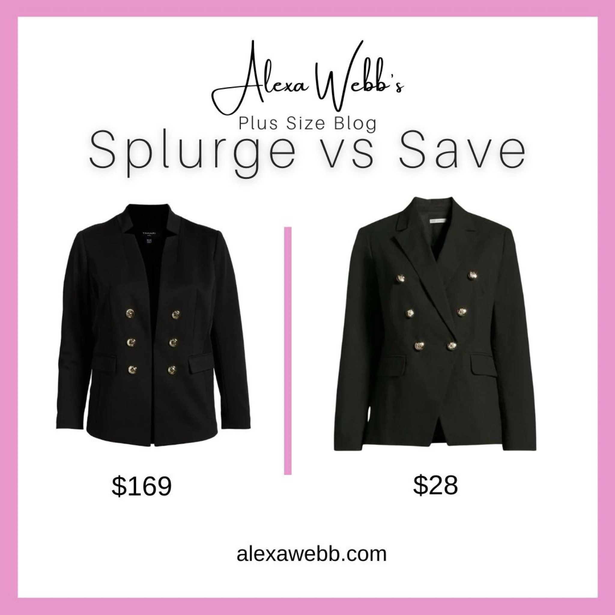 Splurge Vs Save by Alexa Webb #plussize

#LTKstyletip #LTKplussize #LTKover40