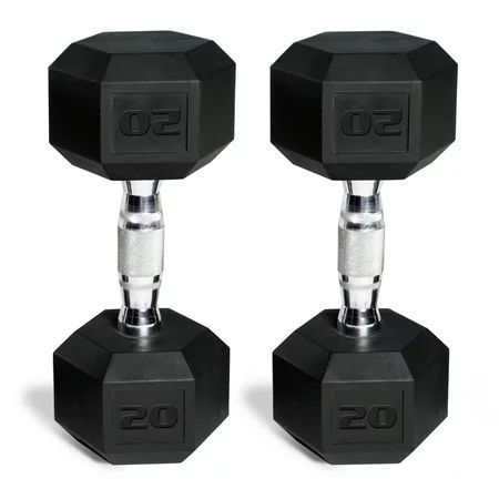 CAP Barbell Coated Hex Dumbbells, Set of 2 20lbs | Walmart (US)