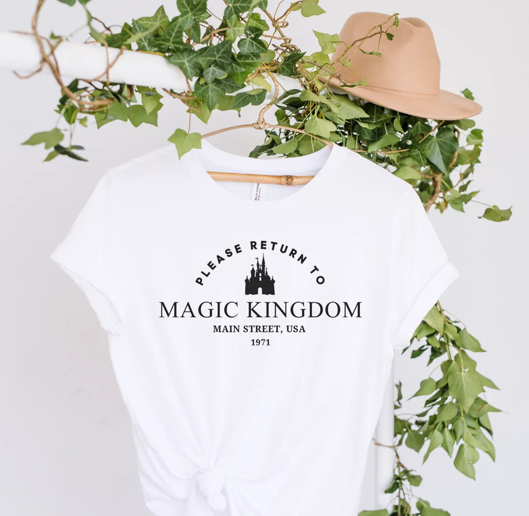 Please Return To, T-shirt, magic kingdom, WDW, Tee, Disney Bounding, Disney T-shirt, DLP, Disney ... | Etsy (US)