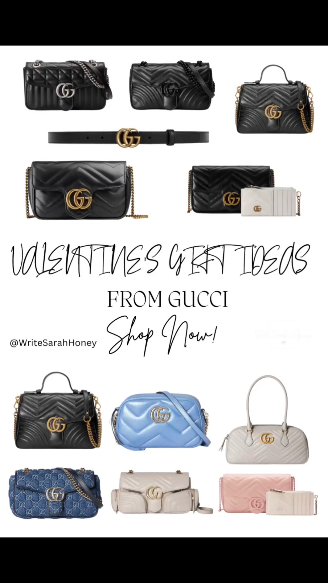 💕Love is in the Air! Shop all the fabulous Gucci favorites for your Valentine! Follow Write Sarah Honey! Shop Now! 💕

#GucciStyle
#GucciGang
#GucciLove
#GucciVibes
#GucciFashion
#GucciLook
#GucciLife
#GucciAddict
#GucciCollection
#GucciObsessed @gucci 



#LTKSaleAlert #LTKValentine