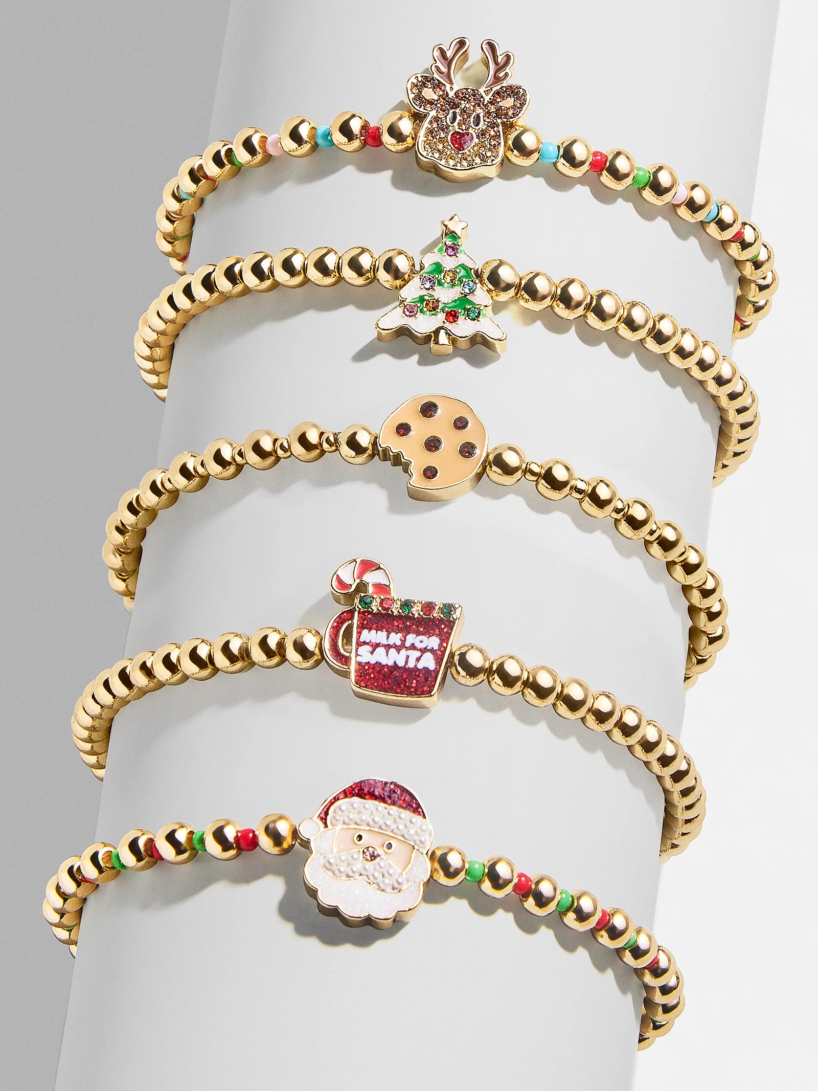 Holly Jolly Kids' Bracelet Set - Kids Holly Jolly Bracelet Set | BaubleBar (US)