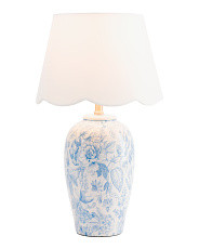 26in Floral Decal Ceramic Table Lamp | Marshalls