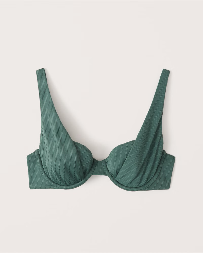 Underwire Squareneck Swim Top | Abercrombie & Fitch (US)