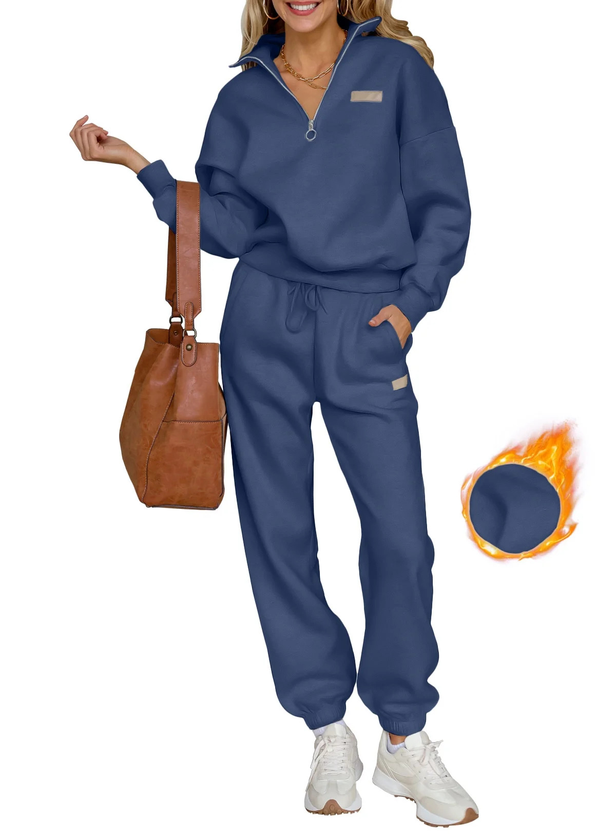 SHEWIN Sweatsuits for Women 2 Piece Outfits Fleece Lined Jogging Suit Sweatsuit Tracksuit Jogger ... | Walmart (US)