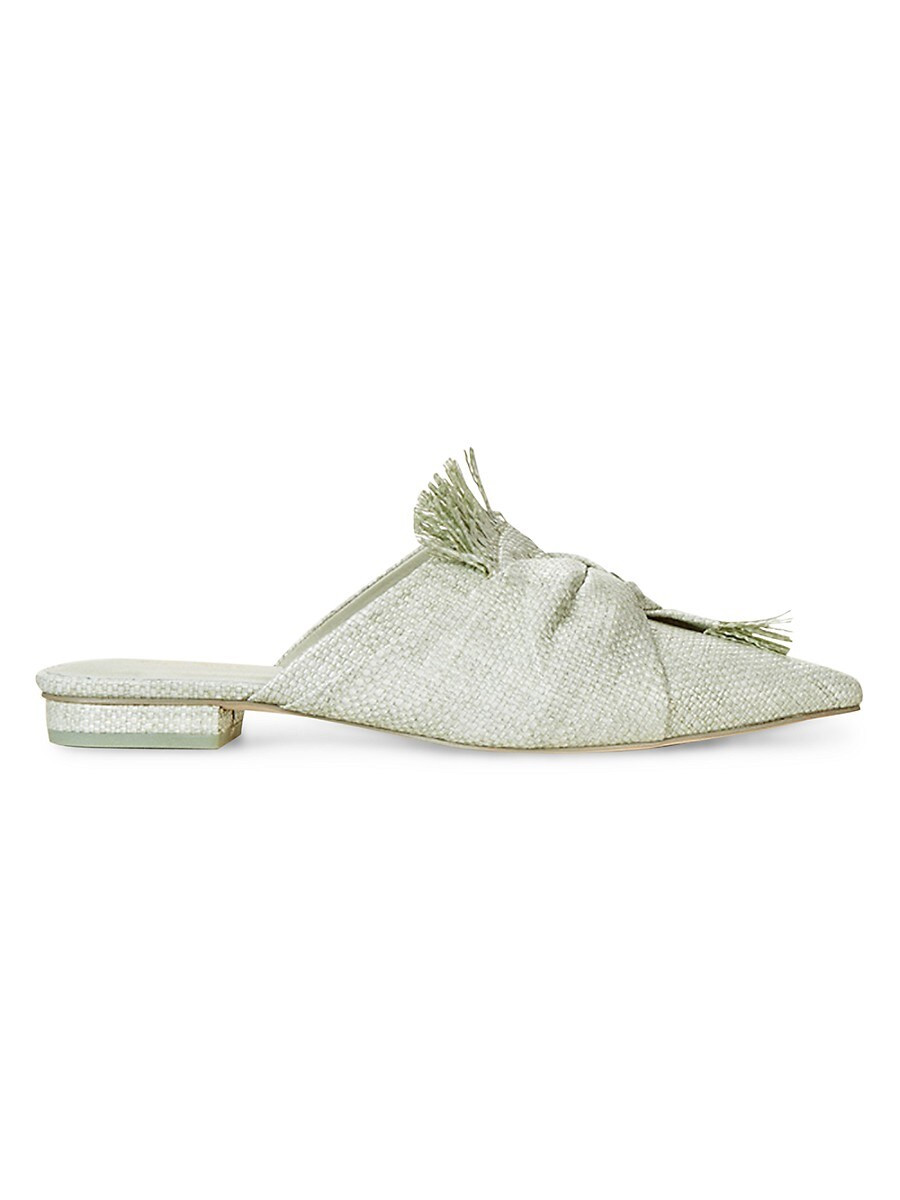 Cult Gaia Women's Angie Fringe Raffia Mules - Mint - Size 35 (5) | Saks Fifth Avenue OFF 5TH