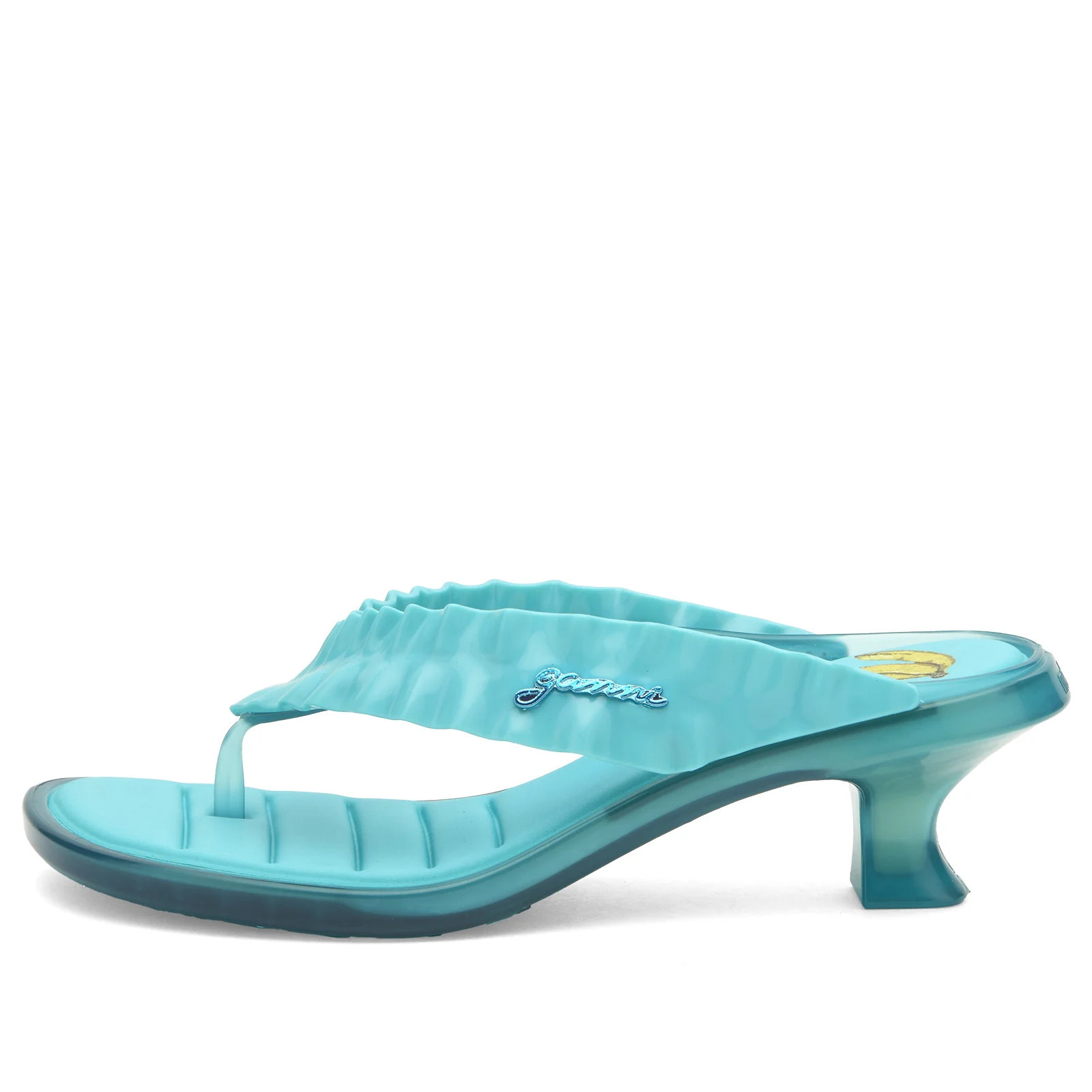 Melissa Women's x Ganni Thong Kitten Heel Sandals in Blue, Size UK 5 | END. Clothing