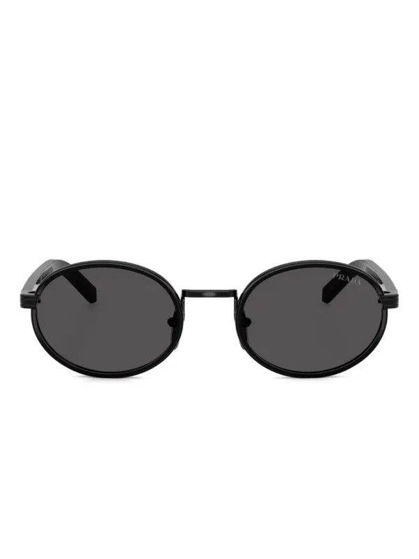 Prada Eyewear logo-engraved Sunglasses  | Black | FARFETCH | Farfetch Global