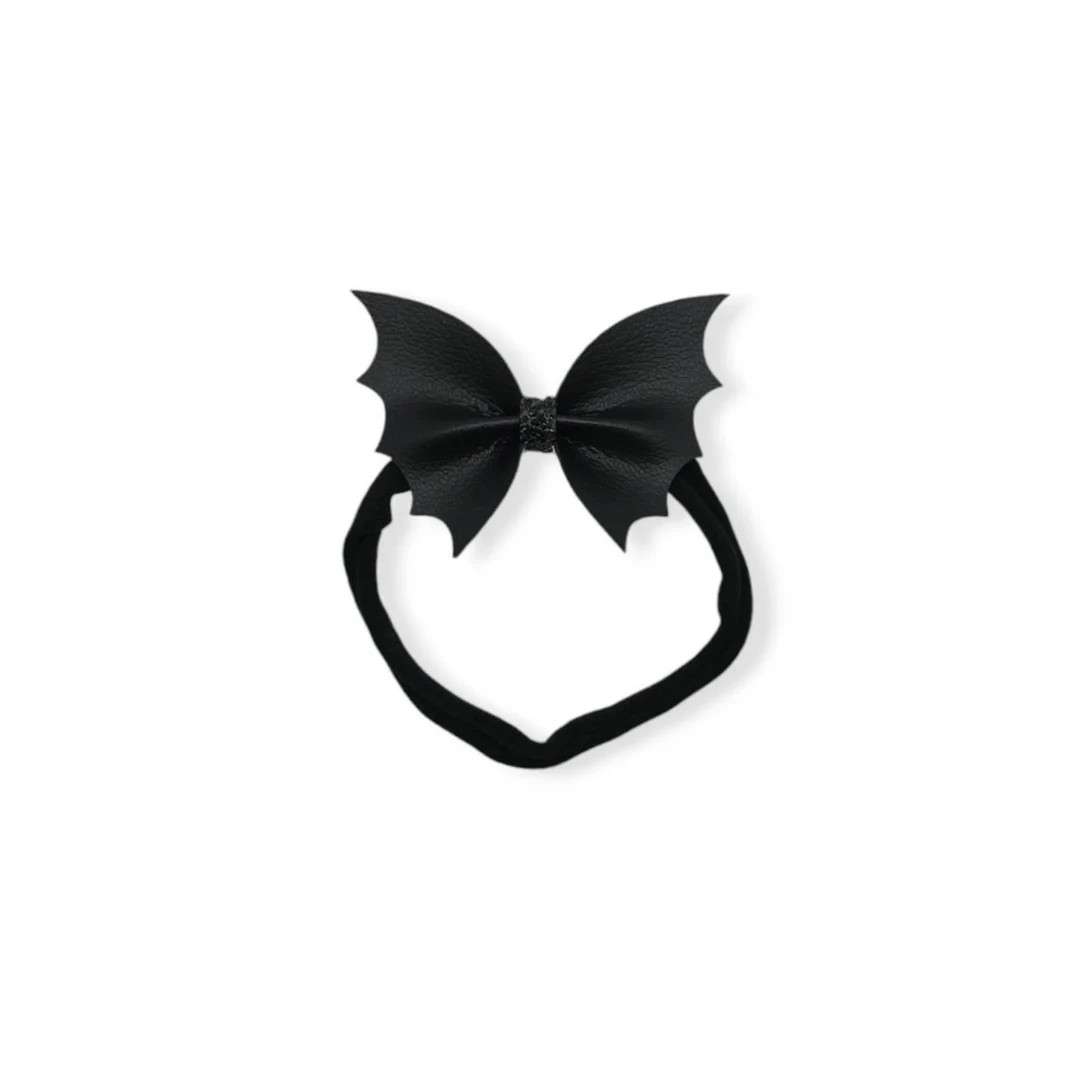Black Bat Headband, Bat Wings Hair Bow, Bat Baby Nylon Headband, Bat Hair Bow, Halloween Hair Bow... | Etsy (US)