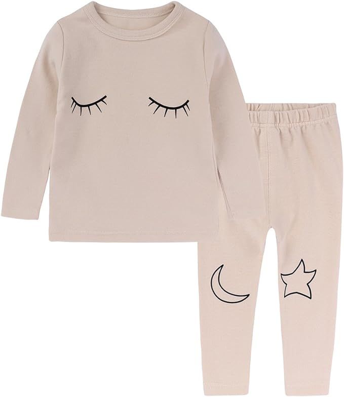 Kids Tales 2Pcs Boys Girls Cotton Pajamas Set Long Sleeve Sleepwear Tops Bottoms | Amazon (US)