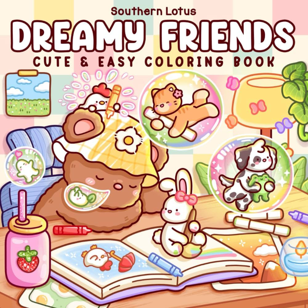 Dreamy Friends: Coloring Book for Adults and Teens Featuring Little Animal Friends and Fantasy Ch... | Amazon (US)