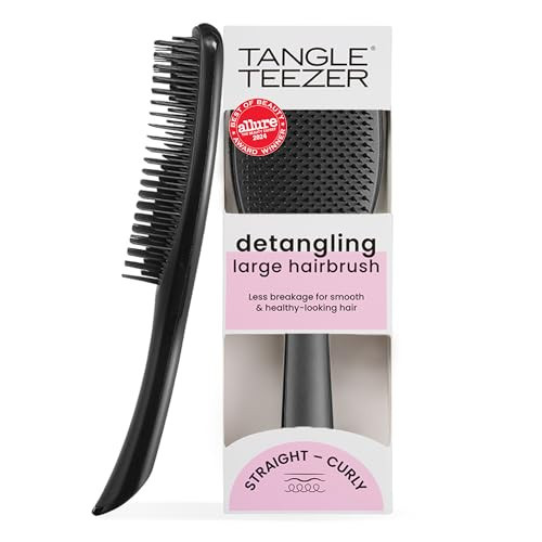 Tangle Teezer Large Ultimate Detangler Hairbrush for Wet & Dry Hair, Eliminates Knots & Reduces Breakage for Long, Thick, & Curly Hair Types, Black Gloss | Amazon (US)