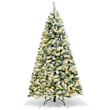 6Ft Pre-Lit Premium Snow Flocked Hinged Artificial Christmas Tree w/ 250 Lights | Michaels | Michaels Stores