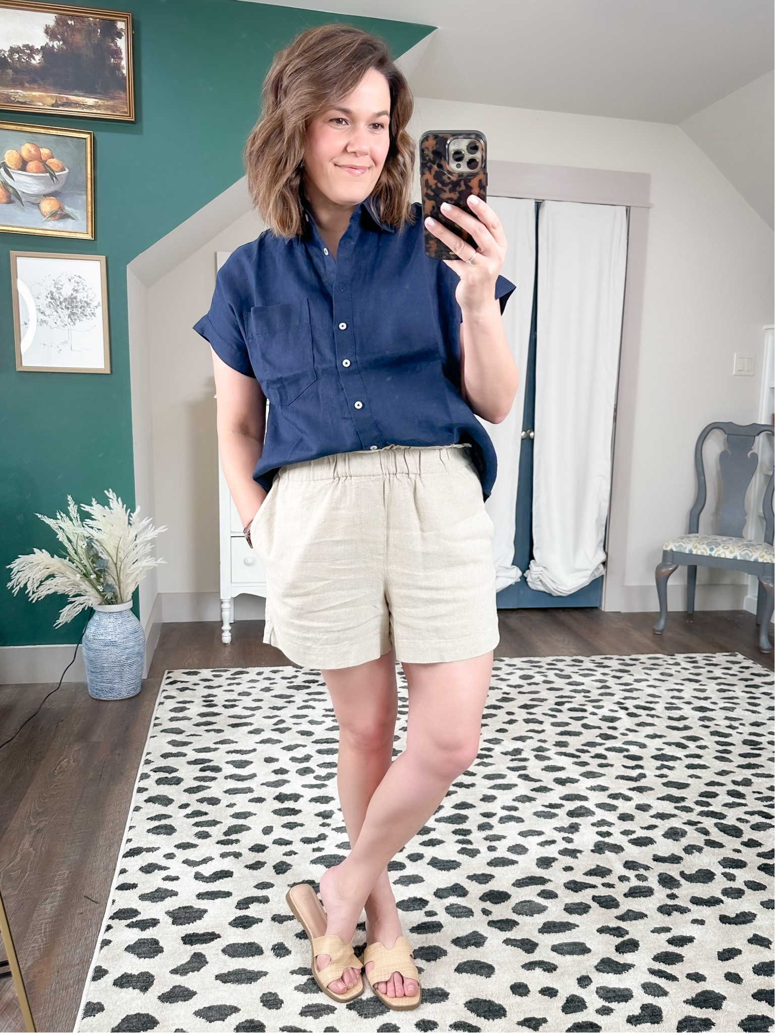 The cutest little linen shirt from Quince. Wearing a size medium and it’s an oversized fit. 



Linen shirt, linen shorts, summer outfits, summer style, spring outfits, spring style, casual style, casual summer styles, easy outfits for mom, easy outfits for summer, simple outfits for summer, 

#LTKfindsunder50 #LTKmidsize #LTKover40
