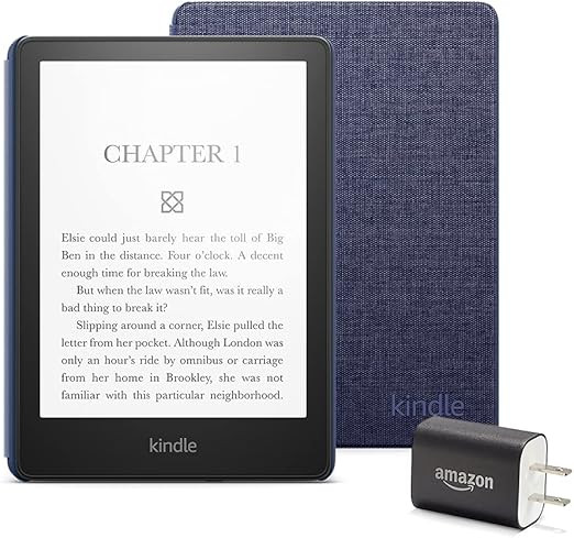Kindle Paperwhite Essentials Bundle including Kindle Paperwhite - Wifi, Without Ads, Amazon Fabri... | Amazon (US)