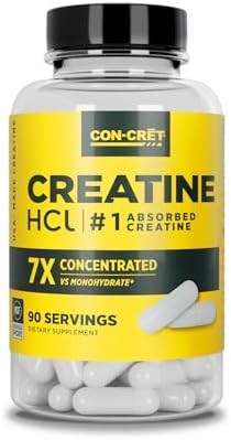 CON-CRET Creatine HCl Capsules | Muscle, Cognitive, Cellular Energy Support | No Bloating or Cram... | Amazon (US)
