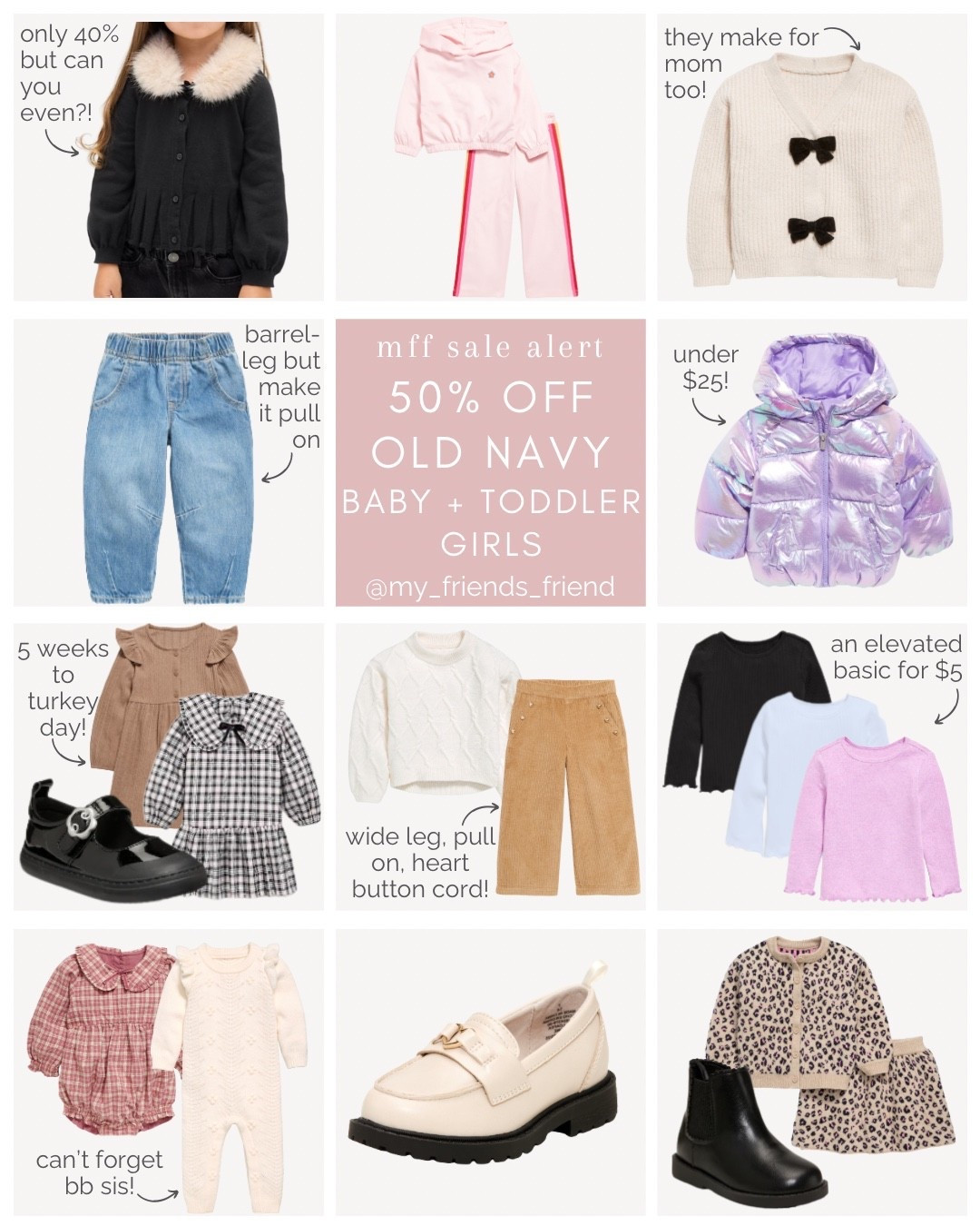 mff old navy sale favorites for toddler + baby girls - sale ends wednesday 10/22! sale alert//ootd//kid fashion//toddler ootd//holiday outfits

#LTKKids #LTKSaleAlert #LTKBaby