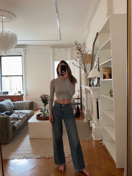 Madewell jeans with aritzia top