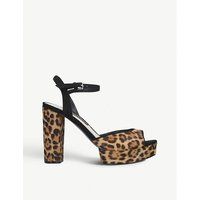 Gail leopard-print leather platform sandals | Selfridges