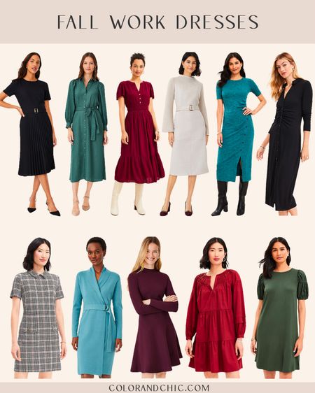 Fall work dresses that I am loving for this season! Different styles, textures and patterns. Perfect for winter, too 

#LTKworkwear #LTKSeasonal #LTKstyletip