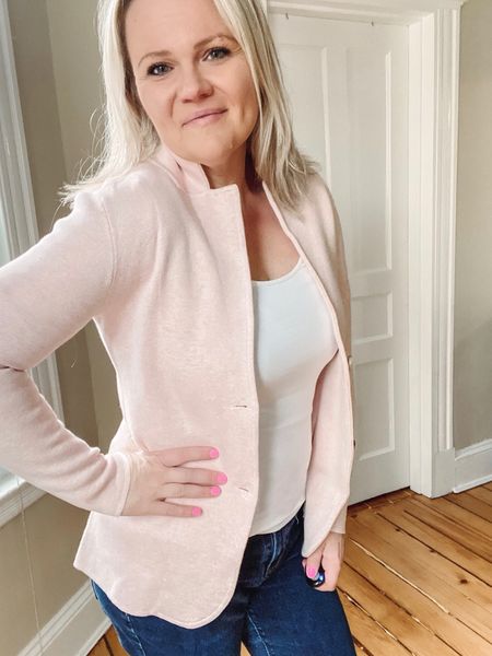 The classic JCrew sweater blazer is back in stock and on sale just in time for back to school!!  This comfy blazer comes in many colors and is such a versatile piece.   Sizing is TTS.

#LTKSale #LTKBacktoSchool #LTKworkwear