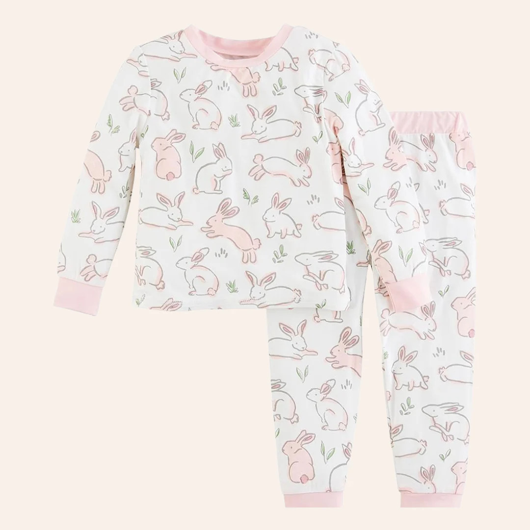 MP Pink Bunny Toddler Pajamas | Little Cottage Boutique