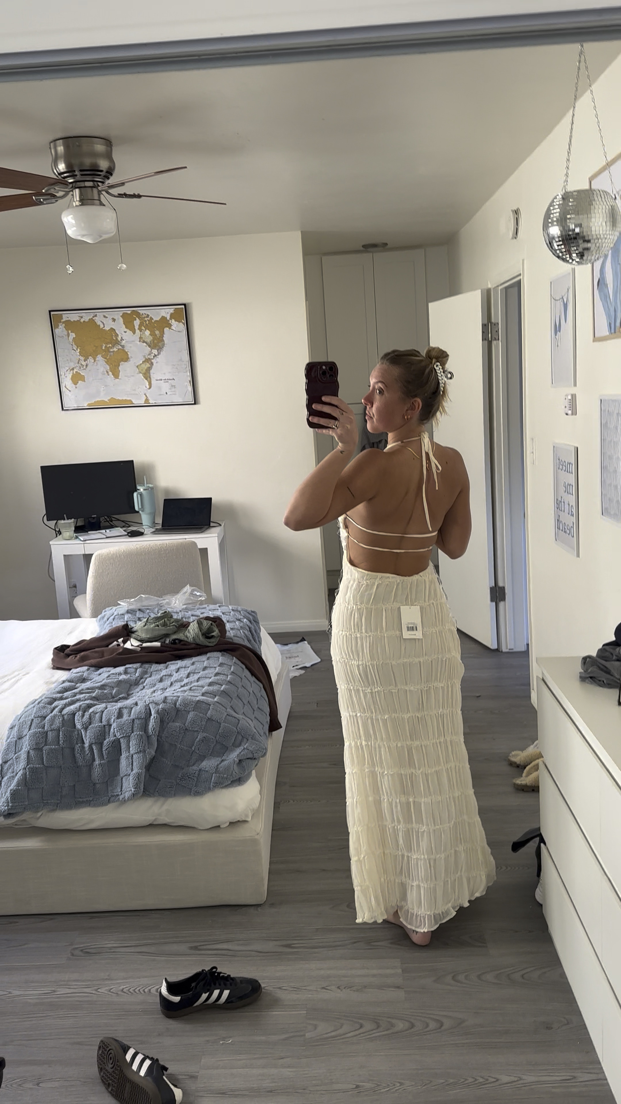 Perfect dress for that euro summer or if you’re getting married 
White flowy dress with low back 

#LTKStyleTip #LTKWedding #LTKFindsUnder100