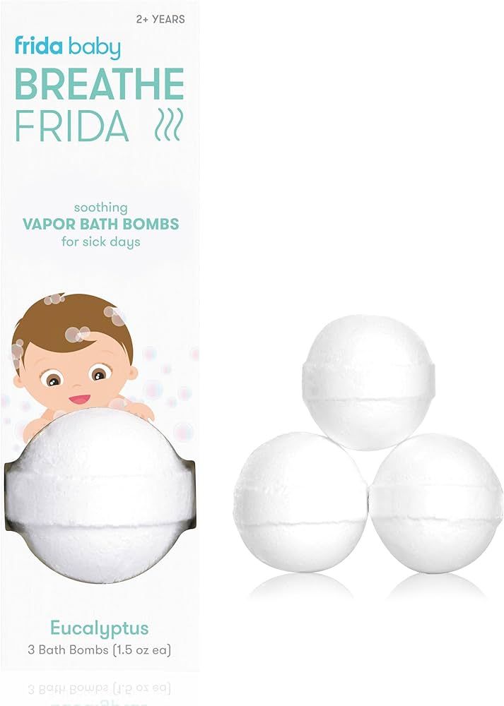 Frida Baby Natural Vapor Bath Bombs for Toddlers & Kids, Eucalyptus Essential Oil Shower Bombs fo... | Amazon (US)