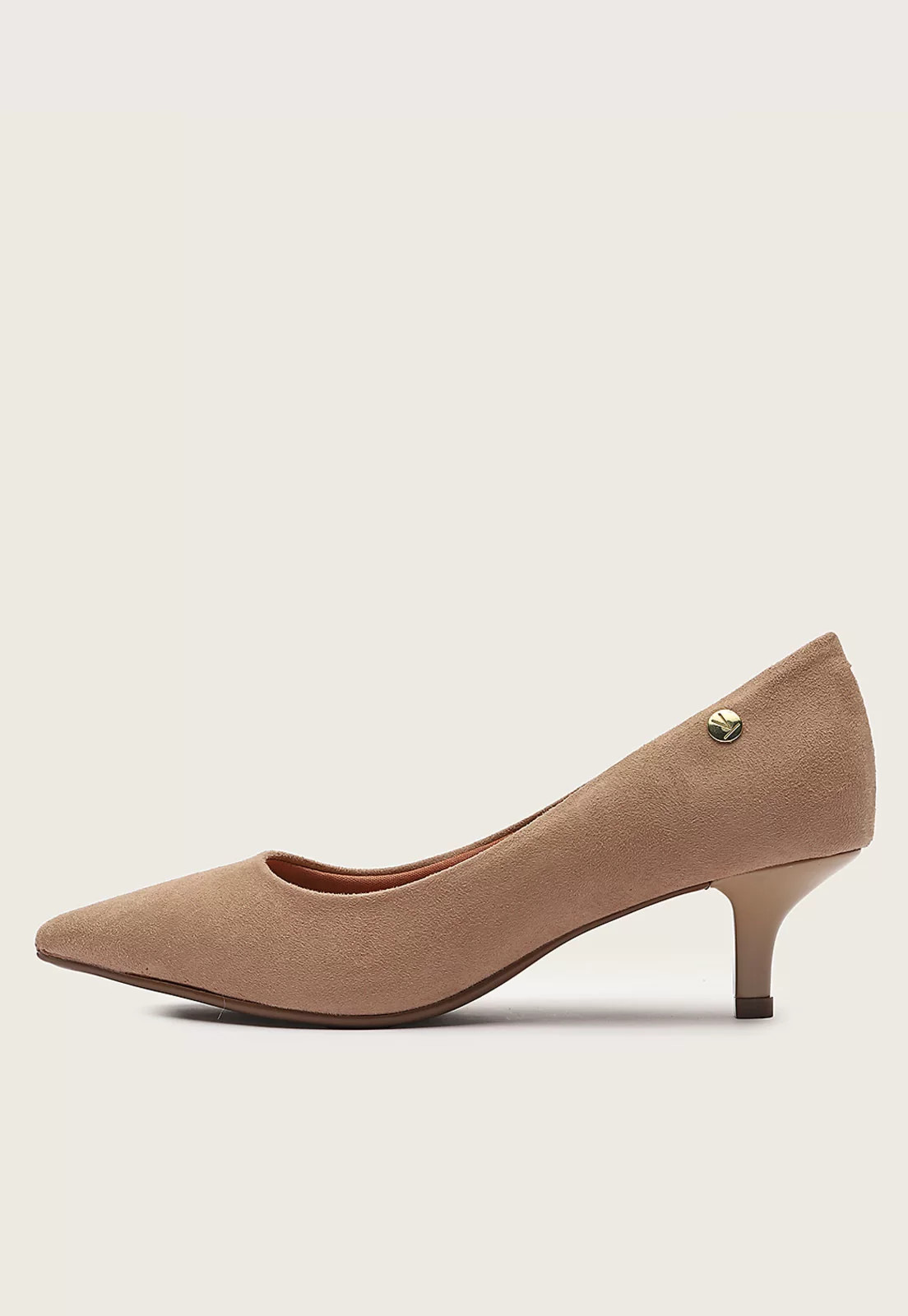 Scarpin Vizzano Suede Nude | Dafiti (BR)