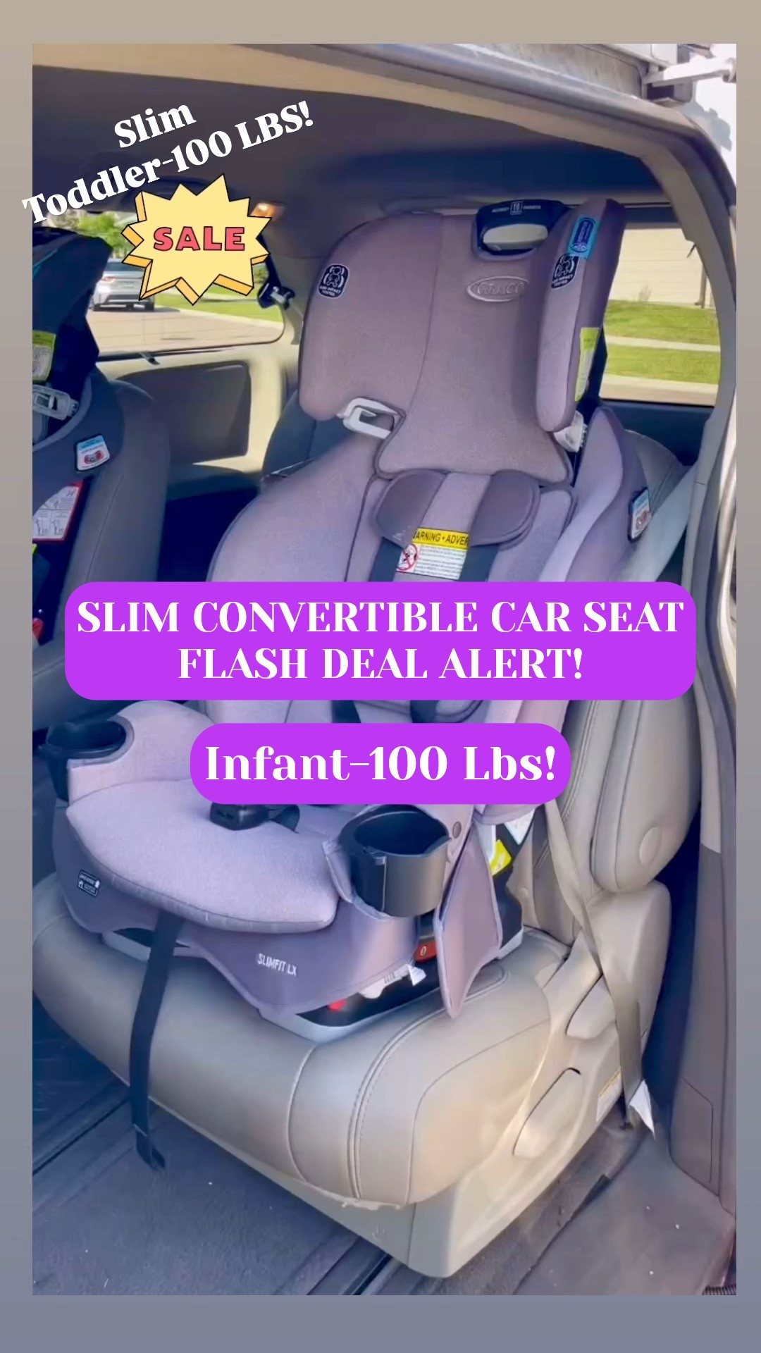 My favorite SLIM convertible car seat is a DEAL today! Grab it on sale! This car seat can accommodate infants through kids up to 100 pounds! It’s the only one you’ll ever need. 

Highly reviewed for safety and comfort, this car seat is easy to install, lightweight and comes with a cupholder and tablet holder!

Use it rear facing and then turn it around and use it as a forward facing car seat and then a booster seat. My twins have been using it for years as they grow and we all love it. You can’t beat the price!

Available in gray and lavender for a limited time. 

Safety. Baby registry. Twins. Graco. Pregnancy. Maternity. Toddler. Travel. Vacation  




#LTKBaby #LTKKids #LTKmomlife