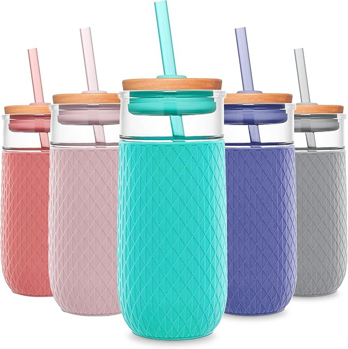 Ello Devon Glass Tumbler with Silicone Sleeve | Amazon (US)