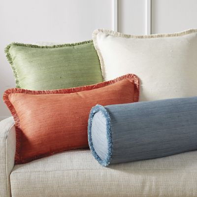 Marilia Silk Decorative Pillow Covers | Frontgate