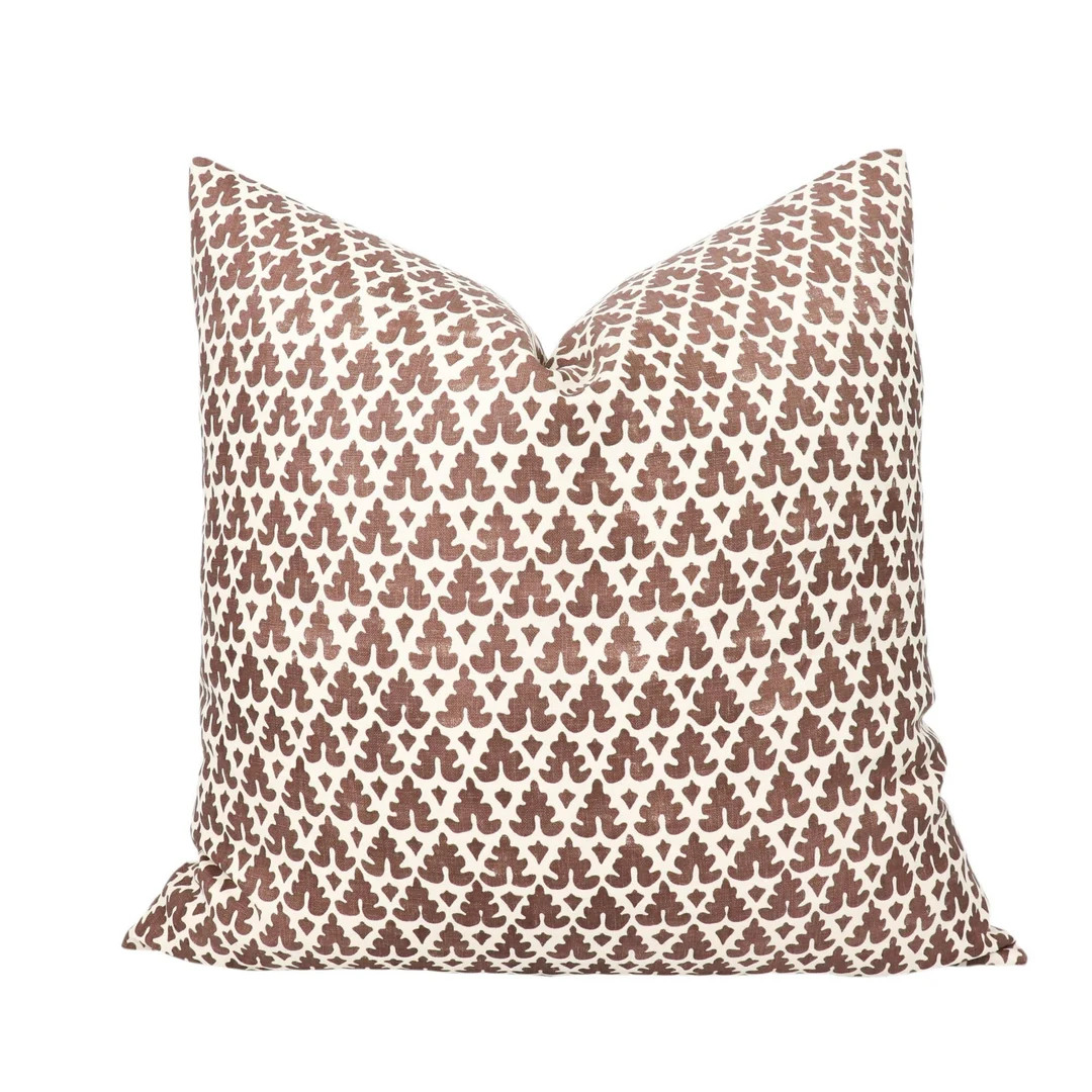 Quadrille Volpi Pillow Cover in Brown on Tint 304049F // Designer Pillow // High End Pillow // De... | Etsy (US)