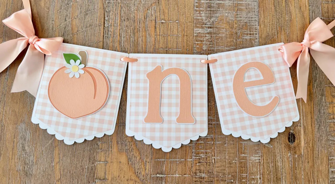One Sweet Peach High Chair Banner | Peach Highchair Banner | Sweet Peach Birthday Banner | Peach ... | Etsy (US)
