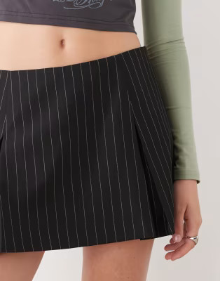 Reclaimed Vintage tailored skort in black pinstripe | ASOS (Global)