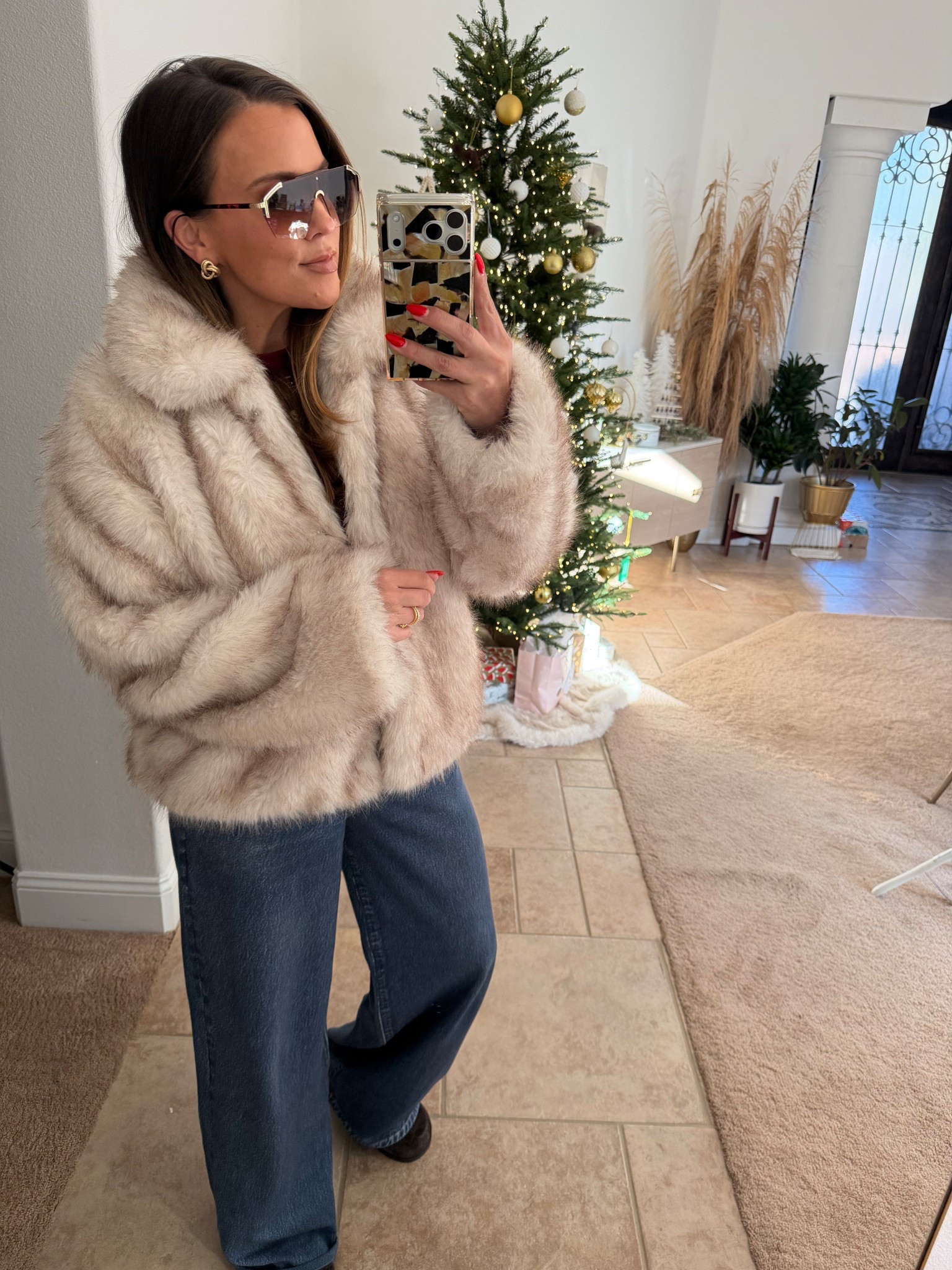 today’s outfit is giving mob wife and I love it. size medium in everything 