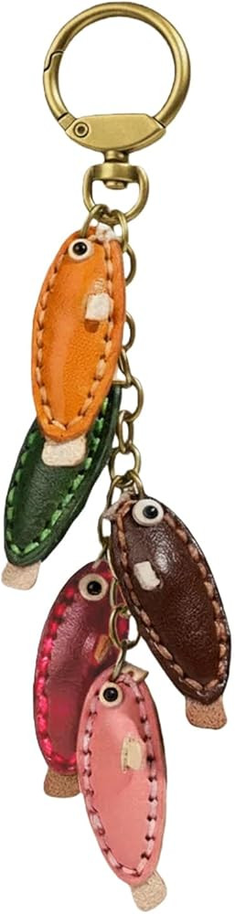 Leather Keychain Fish Bag Charms Cute Colorful Fishing Keychains Personalized Purse Handbag Backp... | Amazon (US)