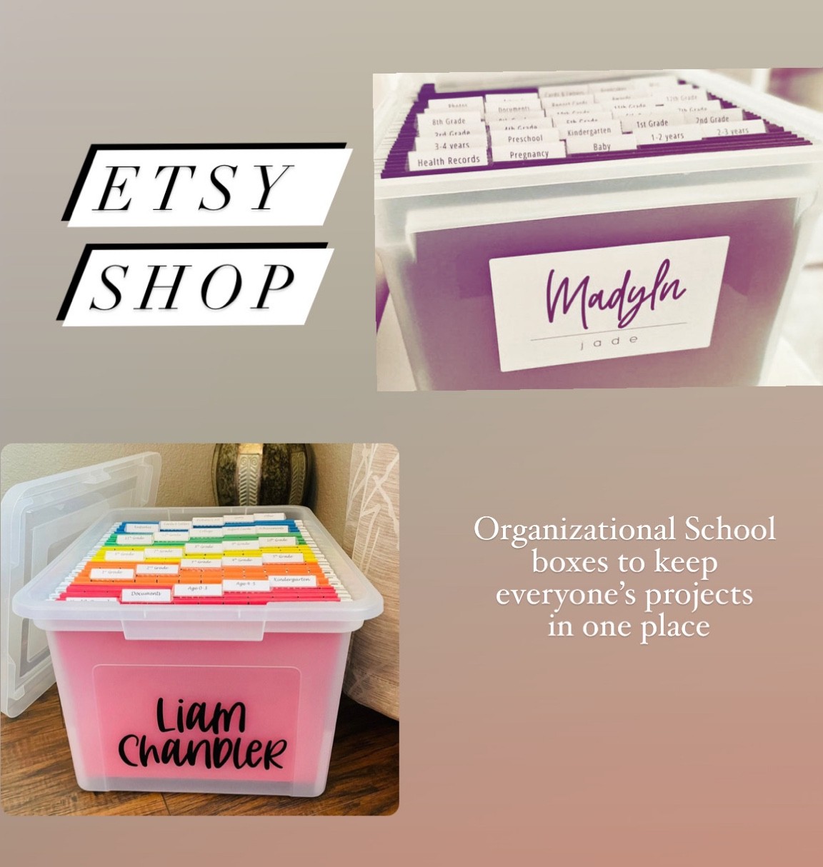Organizational school keepsake boxes 

#LTKkids #LTKSeasonal