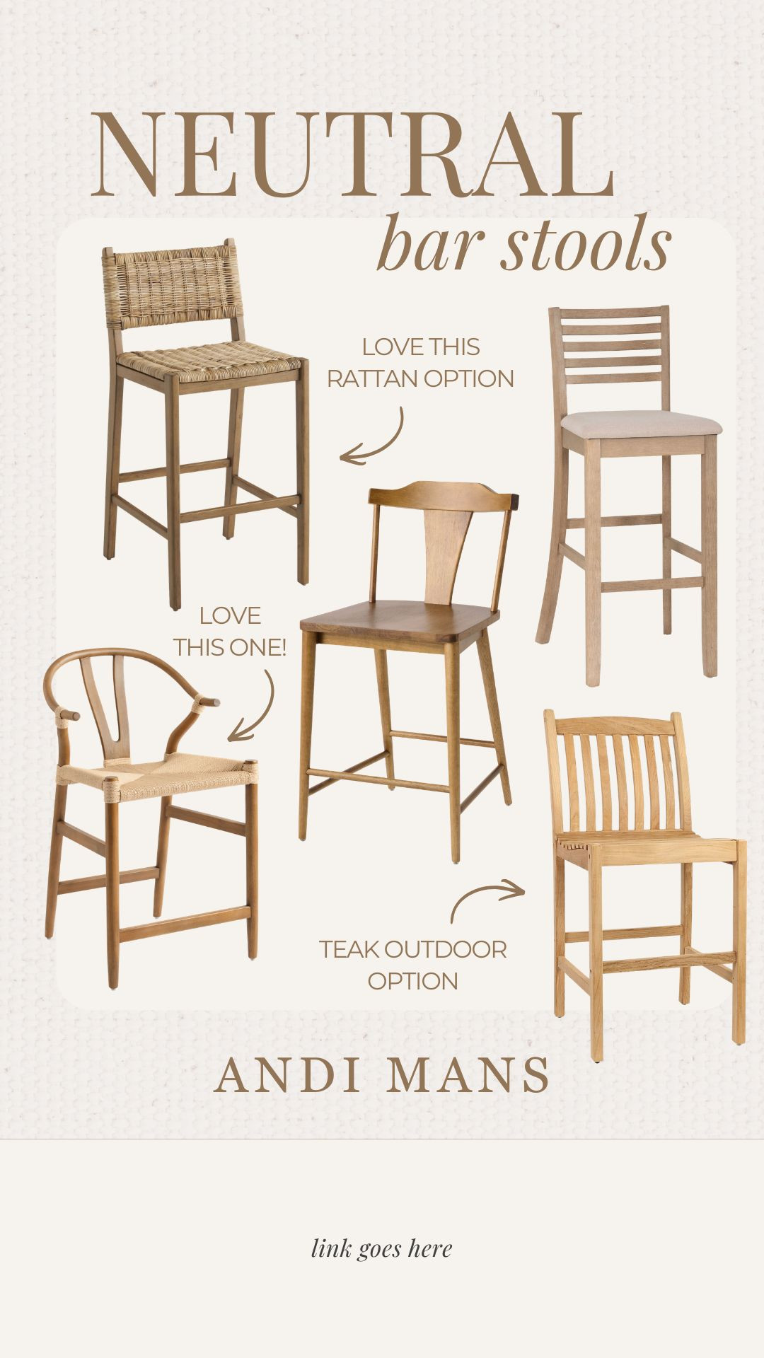 Neutral bar stools, I'm loving. These are perfect for a kitchen island. I love the earthy tones and textures. 

 #LTKdayinmylife #LTKSeasonal #LTKHome