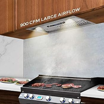 IKTCH 36 inch Built-in/Insert Range Hood 900 CFM, Ducted/Ductless Convertible Duct, Stainless Ste... | Amazon (US)